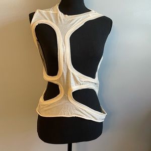 Rick Owens MENS Small Membrane Tank in Natural